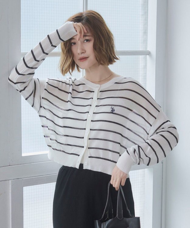 WEGO U.S. POLO ASSN.別注 シアーカーデ ホワイトボーダー