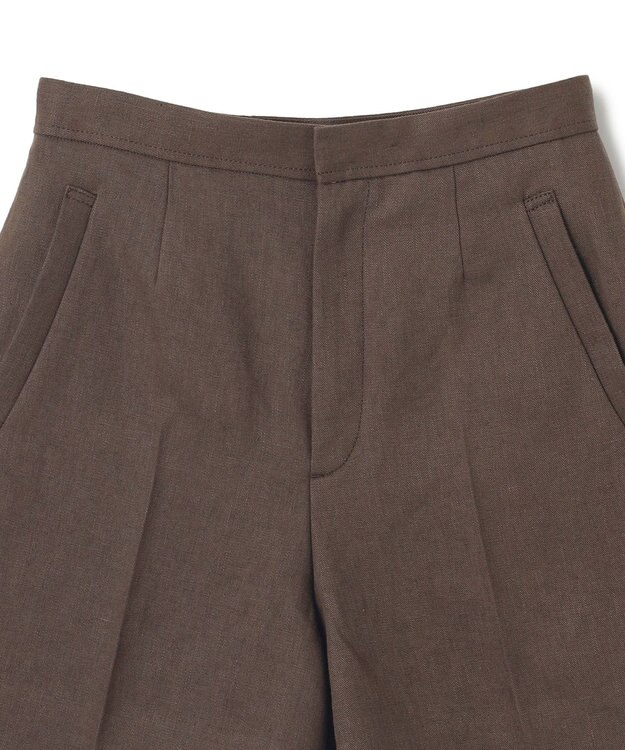 BEIGE， 【CLASSY. 4月号掲載】CRINUM / リネンショートパンツ Dark Brown