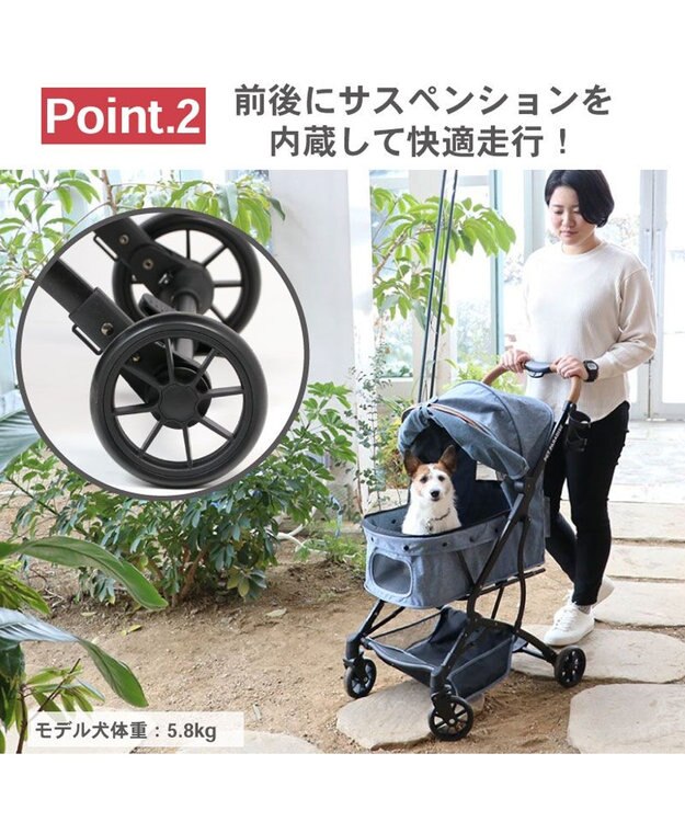 PET PARADISE smooca コンパクト ペットカート 《デニム調》 デニム