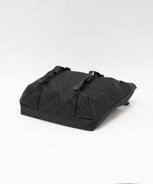 russet ナイロンジャガードメタルバックルショルダーバッグ L(CE-1656) Trv-Black