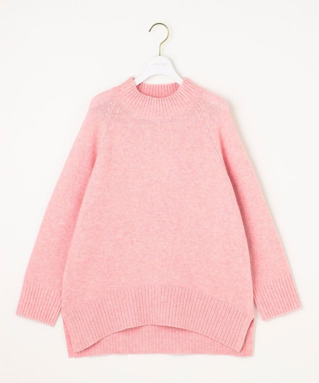 ANY SIS 【洗える】ハイネックラグラン ニット ピンク