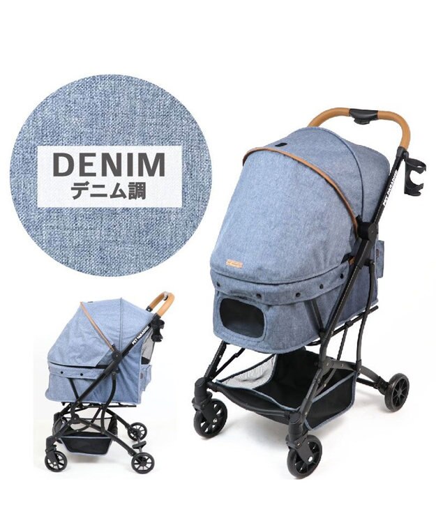 PET PARADISE smooca コンパクト ペットカート 《デニム調》 デニム