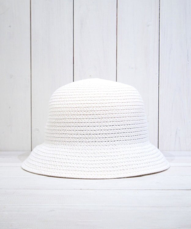 石田製帽 インディゴコットンブレード　バケットハット ホワイト