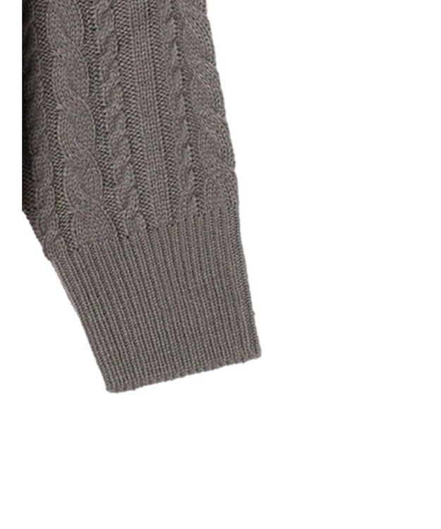 Green Parks ケーブルニットミニワンピース Gray