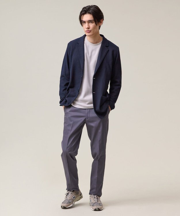 J.PRESS MEN 【KANEMASA JERSEY】ツイステッドスムース カットジャケット ネイビー系
