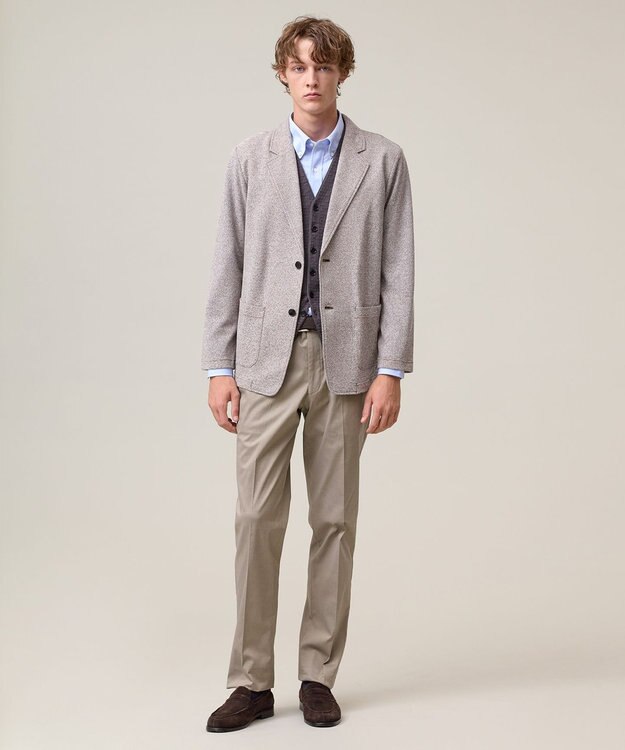 J.PRESS MEN 【KANEMASA JERSEY】ツイステッドスムース カットジャケット ブラウン系