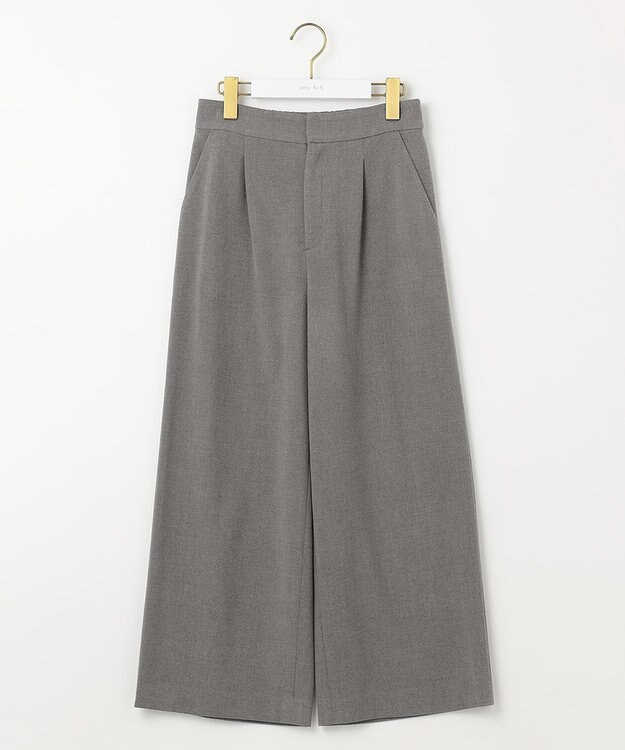 ANY SIS 【シリーズ累計7万本突破！】サーモ2WAYストレッチ ワンタック ワイドパンツ ライトグレー