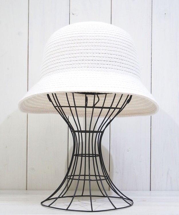 石田製帽 インディゴコットンブレード　バケットハット ホワイト