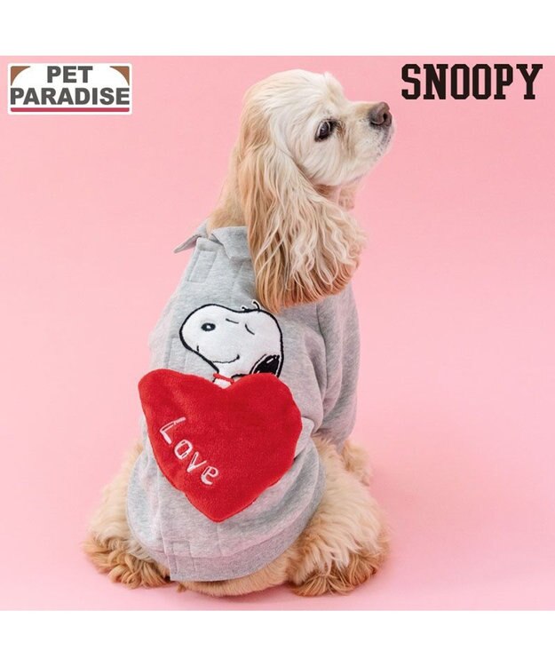 PET PARADISE スヌーピー ビッグラブ トレーナー  中型犬 グレー