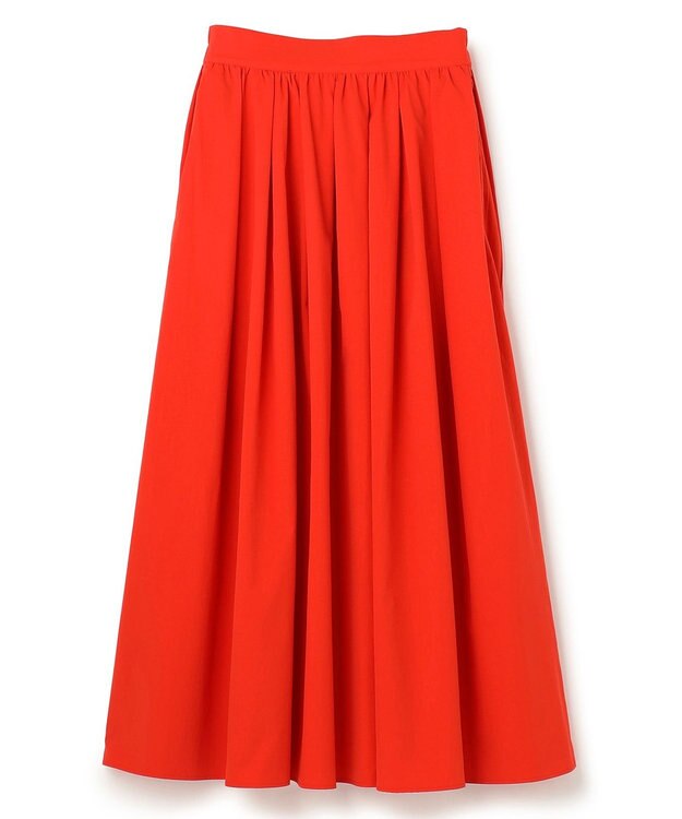 uncrave クールタッチカラータイプライター フレアスカート スカーレット