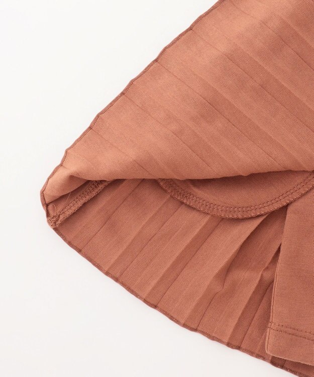 組曲 KIDS 【インパンツ付き】【100㎝】ＴＣ天竺プリーツ スカッツ ブラウン系