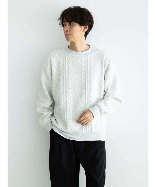 CRAFT STANDARD BOUTIQUE ケーブル柄カットプルオーバー2 Oatmeal