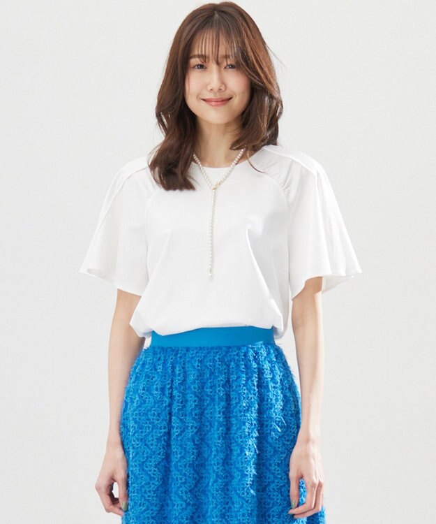 組曲 S 【WEB限定】スムースシルケット カットソー アイボリー系