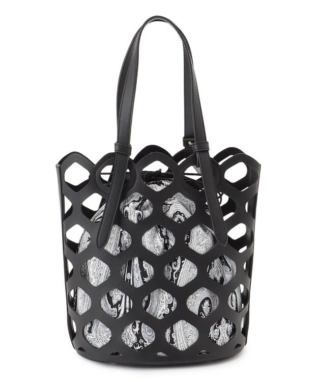 23区 【Oggi6月号掲載】Ratti ドローイング ペイズリー プリント コンビ バッグ ブラック系