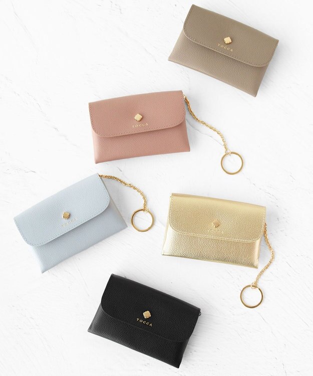 TOCCA TOCCA CLOVER KEYPOUCH キーリング付きマルチポーチ ゴールド系