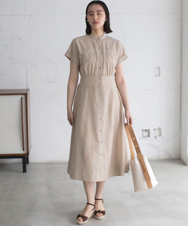 組曲 【WEB限定】シアーボイルワンピース ベージュ系