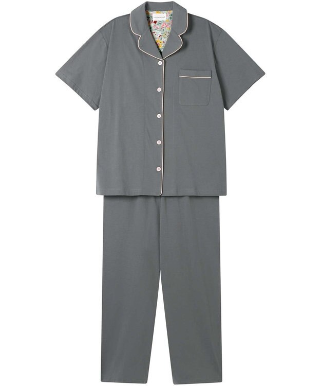 une nana cool 【綿100％】40ハイゲージ天竺半袖パジャマ MADE WITH LIBERTY FABRIC LB