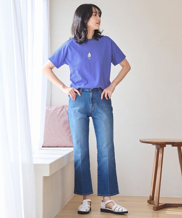 ANY L 【UVケア/接触冷感】プレミアムベーシック半袖Ｔシャツ ブルー