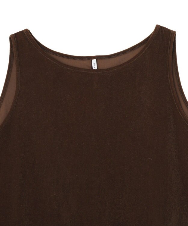 AMERICAN HOLIC シアーベロアタンクトップ Brown