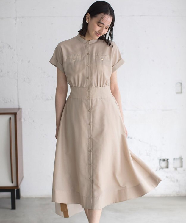 組曲 L 【WEB限定】シアーボイルワンピース ベージュ系
