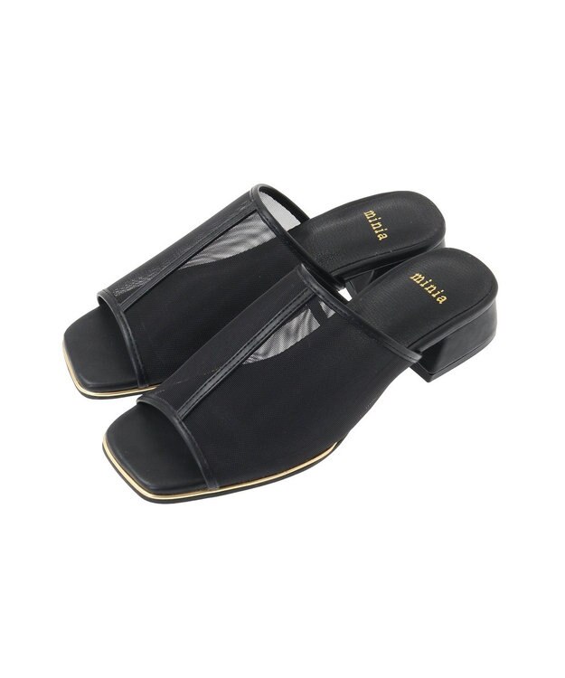 Green Parks ・ｍｉｎｉａ　チュールサンダル Black