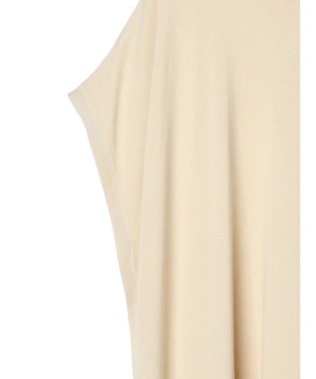 Green Parks 推しニット　裾ラインポンチョ型チュニック Gray Beige