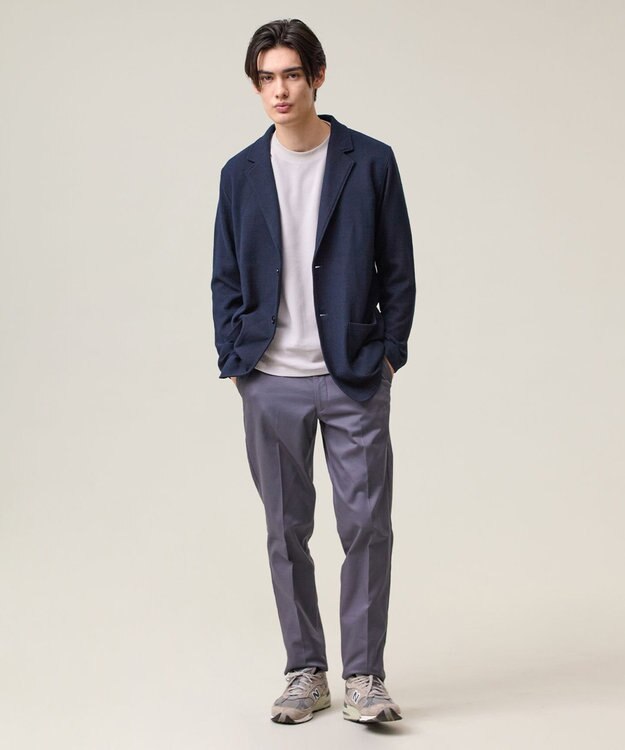 J.PRESS MEN 【KANEMASA JERSEY】ツイステッドスムース カットジャケット ネイビー系
