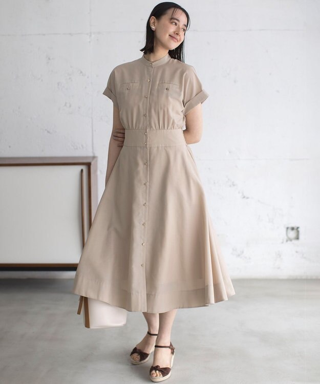 組曲 【WEB限定】シアーボイルワンピース ベージュ系