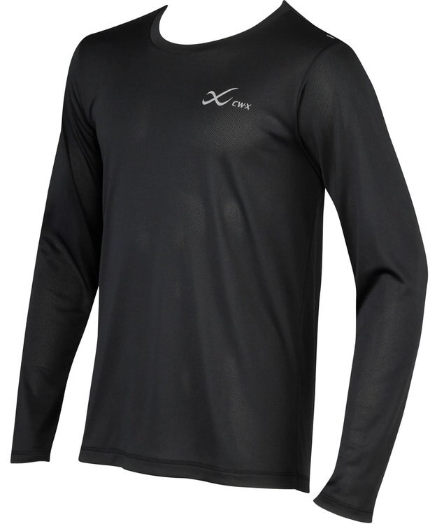CW-X 【MEN】 CW-X メンズ トップス 薄さと軽さにこだわった素材 吸汗速乾(本体) UＶカット率90％以上(本体) 長袖 Uネック スポーツ DLO139 /ワコール ブラック