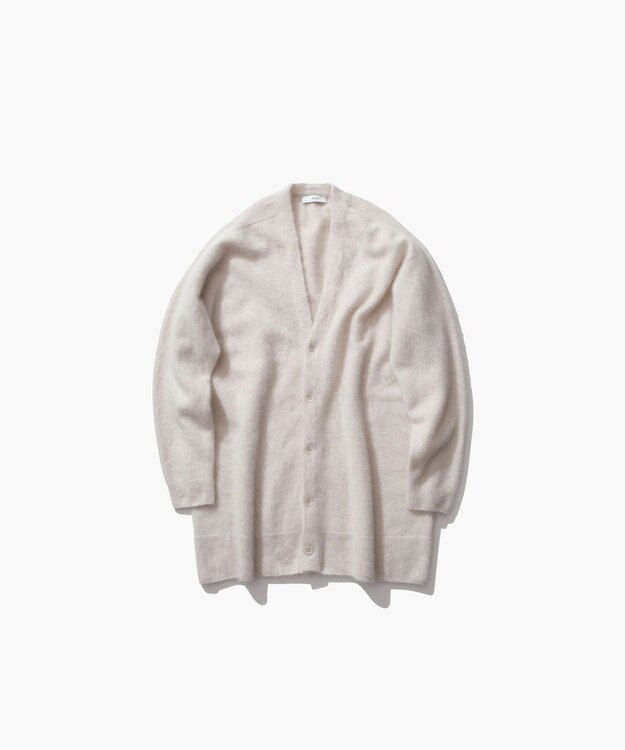 ATON ROYAL FUR CASHMERE | オーバーサイズカーディガン WARM WHITE