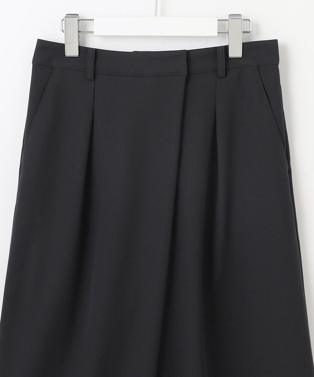 J.PRESS LADIES 【洗える】Crispyツイル クロップド パンツ ブラック系