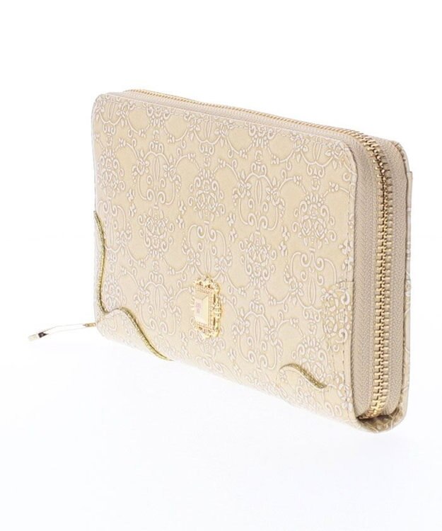 ANNA SUI ルーミー ラウンドファスナー長財布 ゴールド