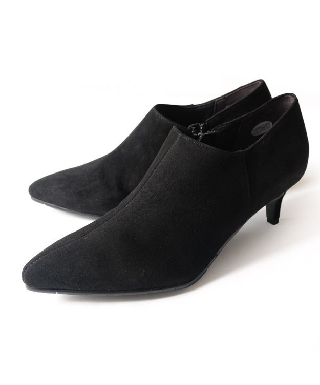 Pointer 日本製 ポインテッドトゥブーティ ブラック(スエード)