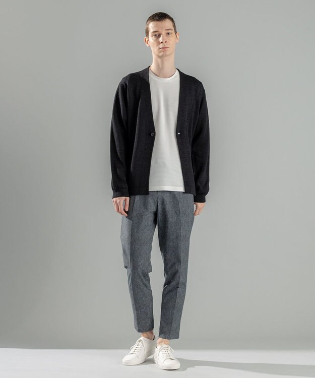 JOSEPH HOMME 【洗える/和紙使用】ウォッシャブルペーパー　カーディガン ブラック系