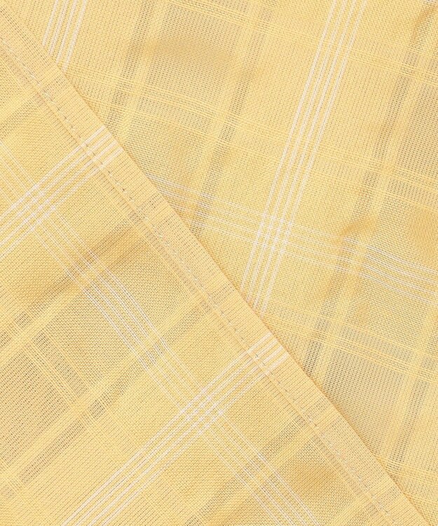 J.PRESS LADIES 【洗える】SHEER チェック シャツ ブラウス マリーゴールド系