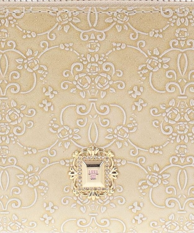 ANNA SUI ルーミー ラウンドファスナー長財布 ゴールド