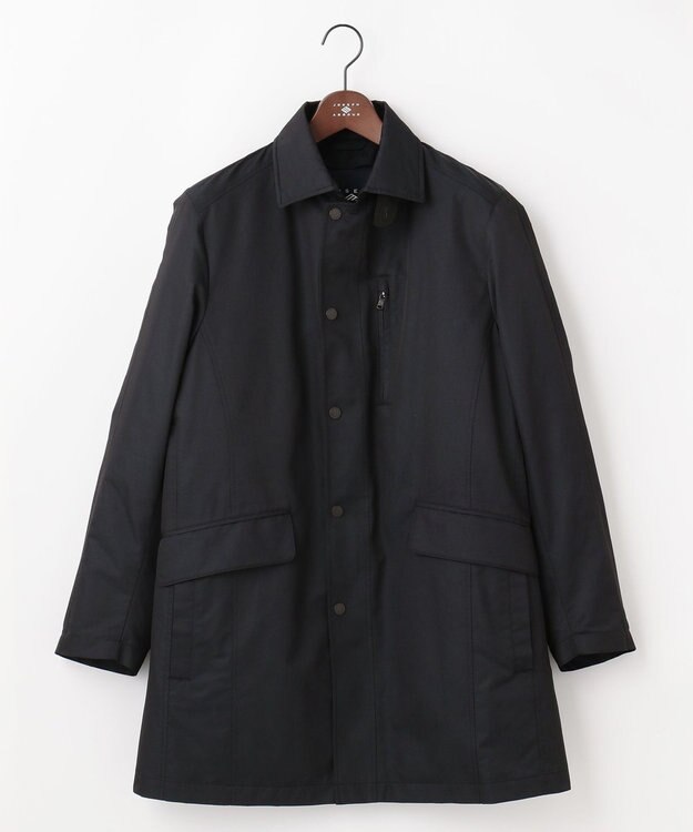 JOSEPH ABBOUD 【外せるダウンライナー/軽量】2WAYインターレース ダウンコート ネイビー系