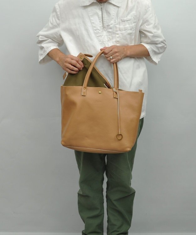 UNBILLION 【テレビ ドラマ着用アイテム】Otias シュリンクレザートートバッグ ベージュ