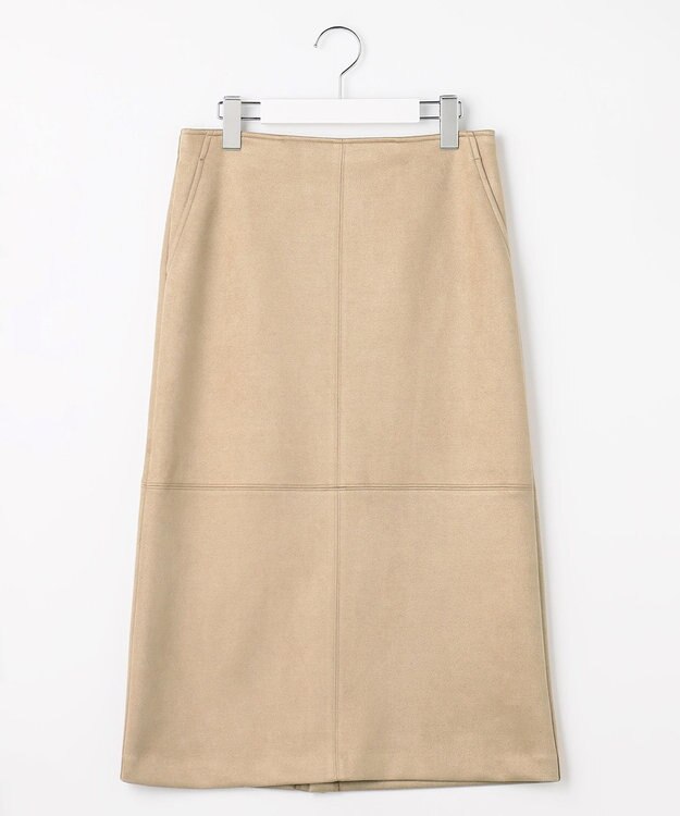 J.PRESS LADIES S スエードダンボール スカート ベージュ系