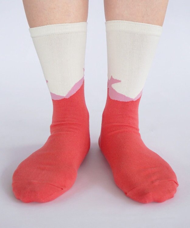 nitorito 【UNISEX】米沢オリジナル柄 tori 靴下 pink