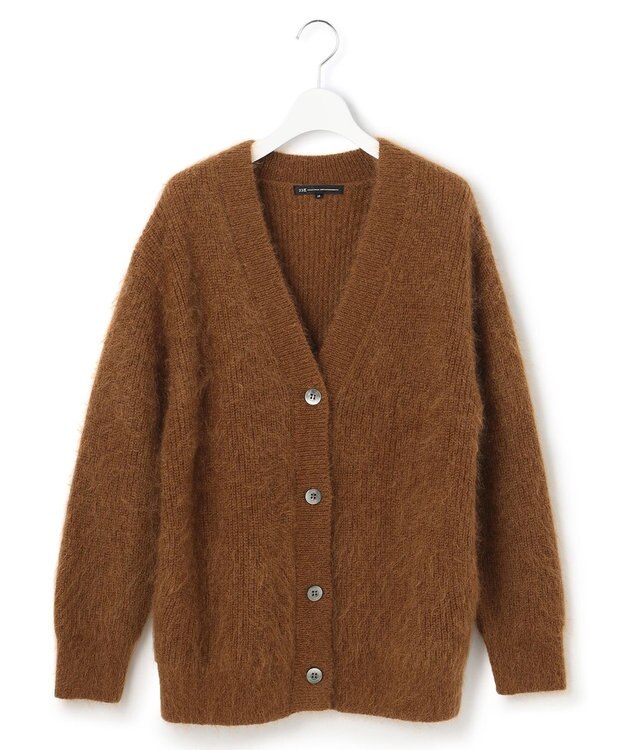 23区 リッチモヘア Vネック カーディガン キャメル系