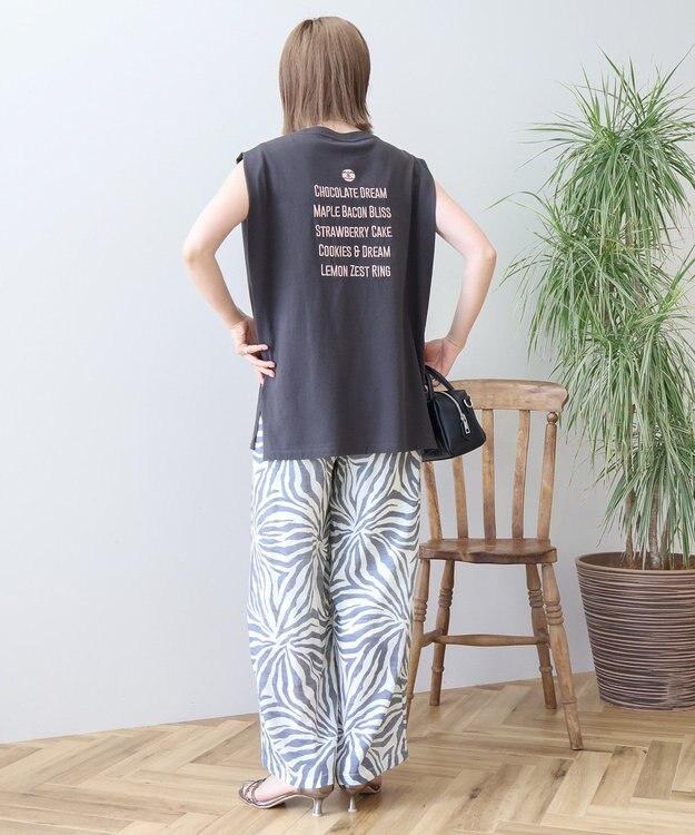 AMERICAN HOLIC ロゴ刺繍ノースリーブプルオーバー Charcoal Gray