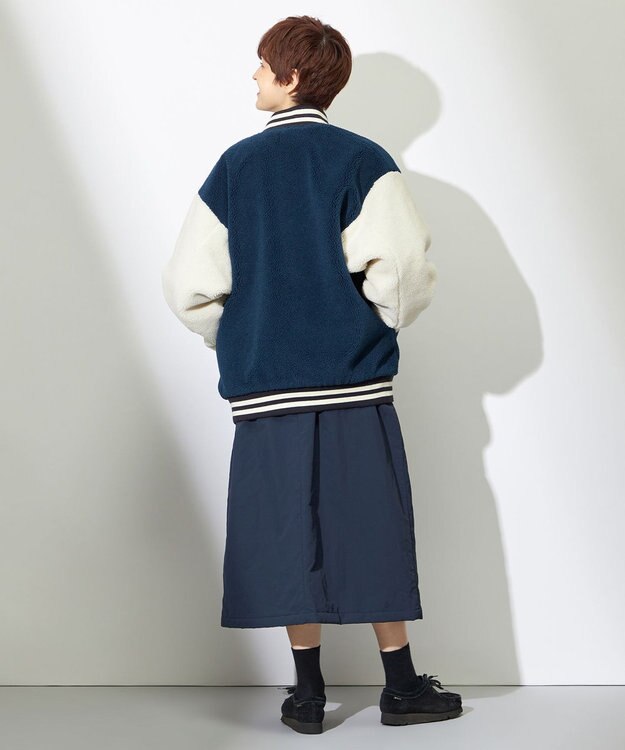 HELLY HANSEN 【リバーシブル・保温・ECO素材】ファイバーパイルリバーシブルバーシティージャケット アイボリー