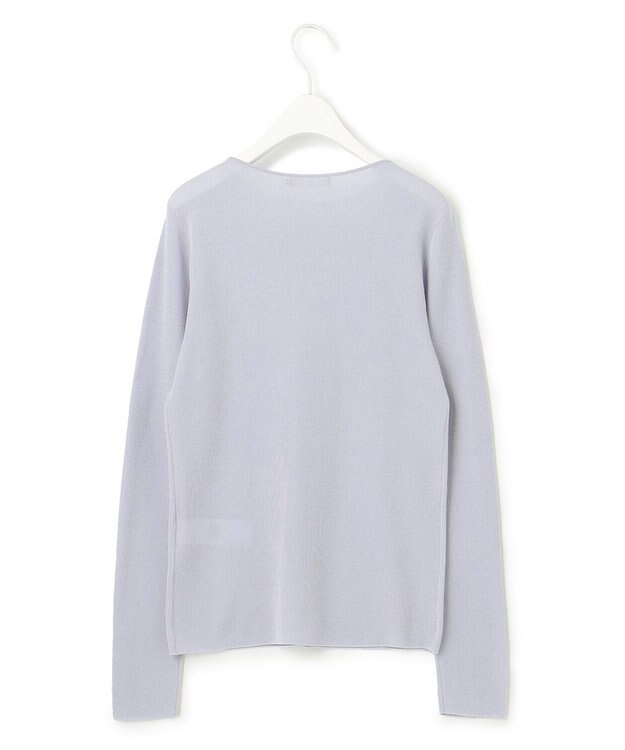 ICB 【洗える】 コットンアセテートシアー ニット ライラックグレー系