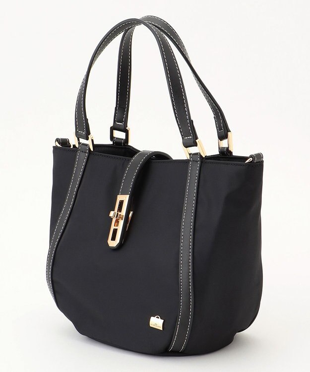 LA BAGAGERIE ひねり金具付きエレガンストート　SSサイズ ブラック