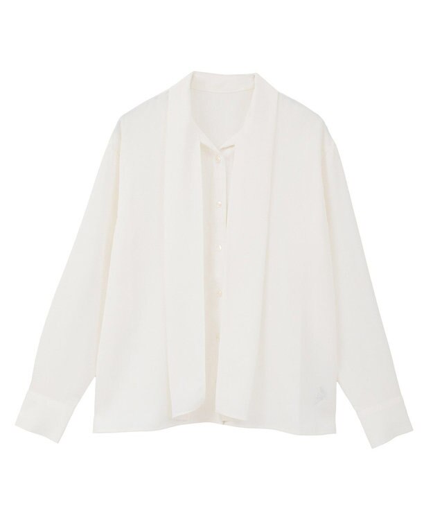 AMERICAN HOLIC 【イージーケア】ナロータイブラウス Off White