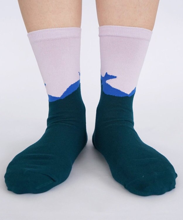 nitorito 【UNISEX】米沢オリジナル柄 tori 靴下 green