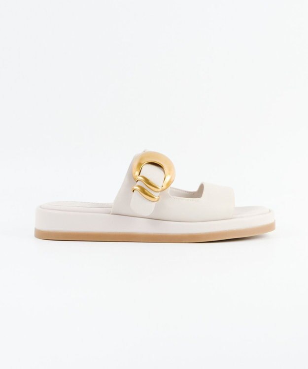 STEVE MADDEN BAY-RIDGE ビッグバックルフラットサンダル ボーン