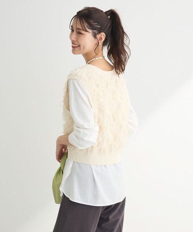 Green Parks 中綿シャーリングブルゾン Ivory