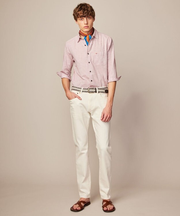 JOSEPH ABBOUD 【サスティナブル加工/ストレッチ】 オゾンストレッチ デニム ホワイト系